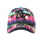 Casquette NY Violette et Bleue Tropical Palmiers Sunset Baseball ANCIENNES COLLECTIONS divers