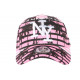 Casquette NY Rose et Noire Design Cocotiers Tropical Baseball Maldyv ANCIENNES COLLECTIONS divers