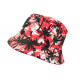 Chapeau Bob NY Rouge et Noir Tropical Palmier Hawai ANCIENNES COLLECTIONS divers