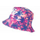 Chapeau Bob NY Rose et Bleu Tropical Print Palmier Hawai BOB Hip Hop Honour