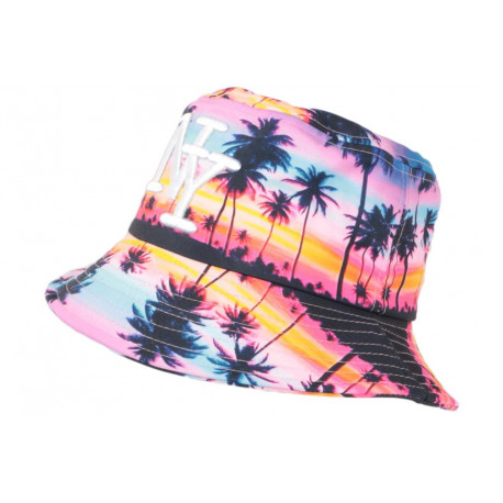 Chapeau Bob NY Bleu Rose Fashion Exotic Tropical Night BOB Hip Hop Honour