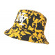 Chapeau Bob NY Jaune et Noire Fashion Streetwear Bolga BOB Hip Hop Honour