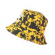 Chapeau Bob NY Jaune et Noire Fashion Streetwear Bolga BOB Hip Hop Honour