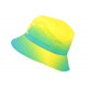 Chapeau Bob NY Jaune Fluo et Turquoise Fashion Streetwear Renbo ANCIENNES COLLECTIONS divers