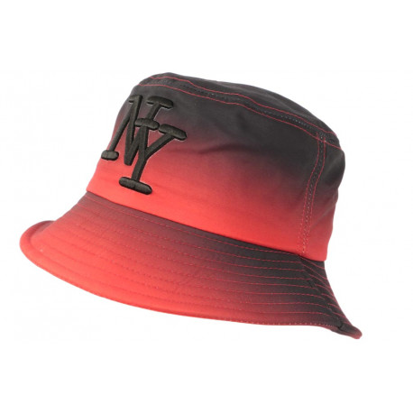 Chapeau Bob NY Rouge et Noir Streetwear Fashion Renbo BOB Hip Hop Honour