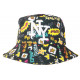 Chapeau Bob NY Noir et Jaune Original Streetwear Fashion Haha ANCIENNES COLLECTIONS divers