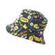 Chapeau Bob NY Noir et Jaune Original Streetwear Fashion Haha ANCIENNES COLLECTIONS divers