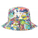 Chapeau Bob NY Violet et Bleu Original Streetwear Cartoons Wow BOB Hip Hop Honour