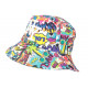 Chapeau Bob NY Violet et Bleu Original Streetwear Cartoons Wow BOB Hip Hop Honour