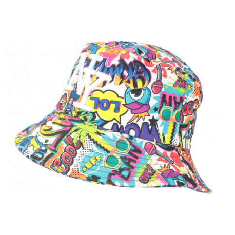 Chapeau Bob NY Violet et Bleu Original Streetwear Cartoons Wow BOB Hip Hop Honour