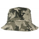 Chapeau Bob NY Camouflage Gris et Noir Militaire Fashion Boby BOB Hip Hop Honour