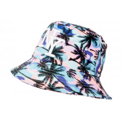 Chapeau Bob NY Bleu et Rose Tropical Streetwear Sunrise BOB Hip Hop Honour