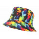 Chapeau Bob NY Noir et Rouge Patchwork Original Arlyq BOB Hip Hop Honour