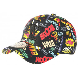 Casquette Enfant NY Noire et Jaune Tendance Baseball Bang Boum de 7 a 11 ans ANCIENNES COLLECTIONS divers