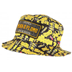 Chapeau Bob Plata o Plomo Jaune et Noir Colombia Streetwear Fashion BOB SKR