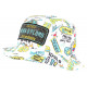 Chapeau Bob Plata o Plomo Blanc et Bleu Bogota Streetwear Fashion BOB SKR