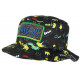 Chapeau Bob Favelas Noir et Bleu Brasil Rio de Janeiro Streetwear Fashion BOB SKR