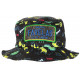 Chapeau Bob Favelas Noir et Bleu Brasil Rio de Janeiro Streetwear Fashion BOB SKR