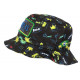 Chapeau Bob Favelas Noir et Bleu Brasil Rio de Janeiro Streetwear Fashion BOB SKR