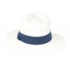 Chapeau de Paille Blanc Ceinture Bleue Classe et Tendance Théo CHAPEAUX Léon montane