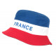 Chapeau Bob France Bleu Blanc Rouge Reversible Noir en coton BOB Nyls Création