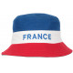 Chapeau Bob France Bleu Blanc Rouge Reversible Noir en coton BOB Nyls Création