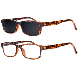 Lunettes Loupe Solaires Clipsables Marrons Rectangulaires Kyna Lunettes Loupe Solaire New Time