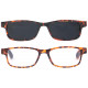 Lunettes Loupe Solaires Clipsables Marrons Rectangulaires Kyna Lunettes Loupe Solaire New Time