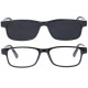 Lunettes de Lecture Solaires Clipsables Noires Rectangles Kyna Lunettes Loupe Solaire New Time