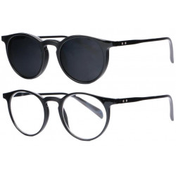 Lunettes Loupe Solaires Clip Magnetique Noires Rondes Syna Lunettes Loupe Solaire New Time