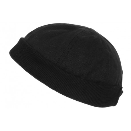 Bonnet marin Noir tendance, bonnet docker coton homme femme livré 48h!