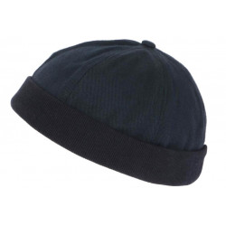 Bonnet Docker Bleu Marine en Coton Homme et Femme Mode Hodok BONNETS Nyls Création