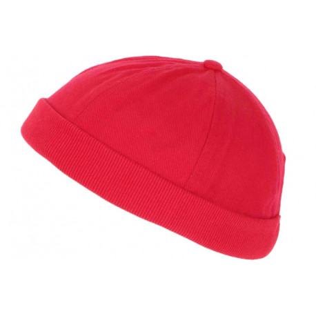 Bonnet Docker Rouge Vif en Coton Homme et Femme Mode Hodok BONNETS Nyls Création