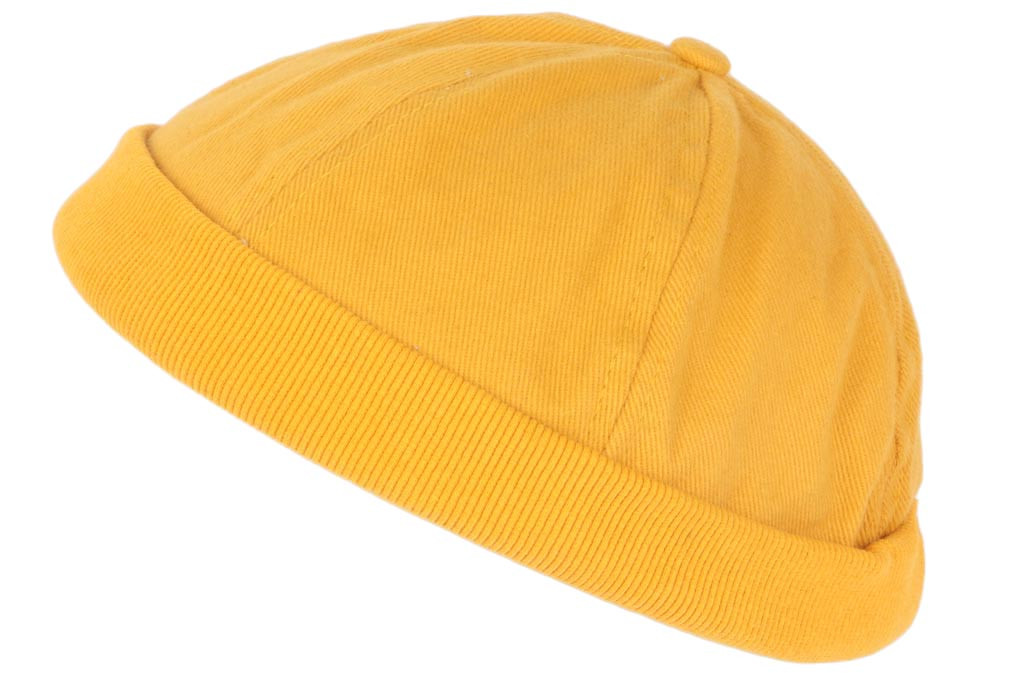 Bonnet marin jaune en coton, bonnet docker homme et femme livré en 48h