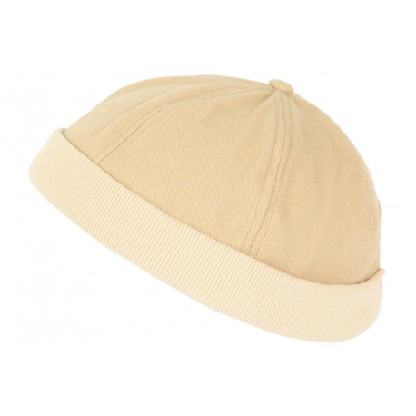 Bonnet Docker Beige en Coton Homme et Femme Mode Hodok BONNETS Nyls Création