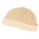 Bonnet Docker Beige en Coton Homme et Femme Mode Hodok BONNETS Nyls Création