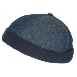 Bonnet Docker Bleu denim Jeans Homme et Femme Original Hodok BONNETS Nyls Création