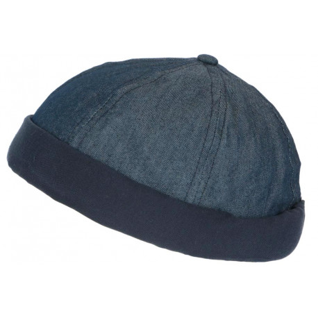 Bonnet Docker Bleu denim Jeans Homme et Femme Original Hodok BONNETS Nyls Création