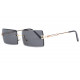 Lunette Soleil Percées Noires Monture Argent Homme et Femme Backy LUNETTES SOLEIL Eye Wear