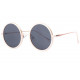 Grandes Lunettes Soleil Rondes Beiges Monture doree Classe Olky LUNETTES SOLEIL Eye Wear