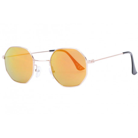 Lunettes Soleil Octogonales Miroir Doré Tendance Eighty LUNETTES SOLEIL Eye Wear