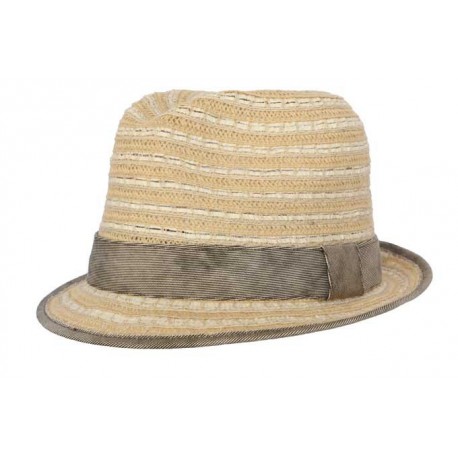 Chapeau de paille Stroke naturel et beige ANCIENNES COLLECTIONS divers