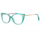 Lunettes Loupe Oeil de Chat Turquoises et Dorees Femme Fashion Sara Lunettes Loupes Proloupe