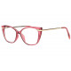 Lunettes Loupe Oeil de Chat Rouges et Dorees Femme Fashion Sara Lunettes Loupes Proloupe