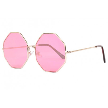 Lunettes Soleil Octogonales Roses Tendances Octy LUNETTES SOLEIL Eye Wear