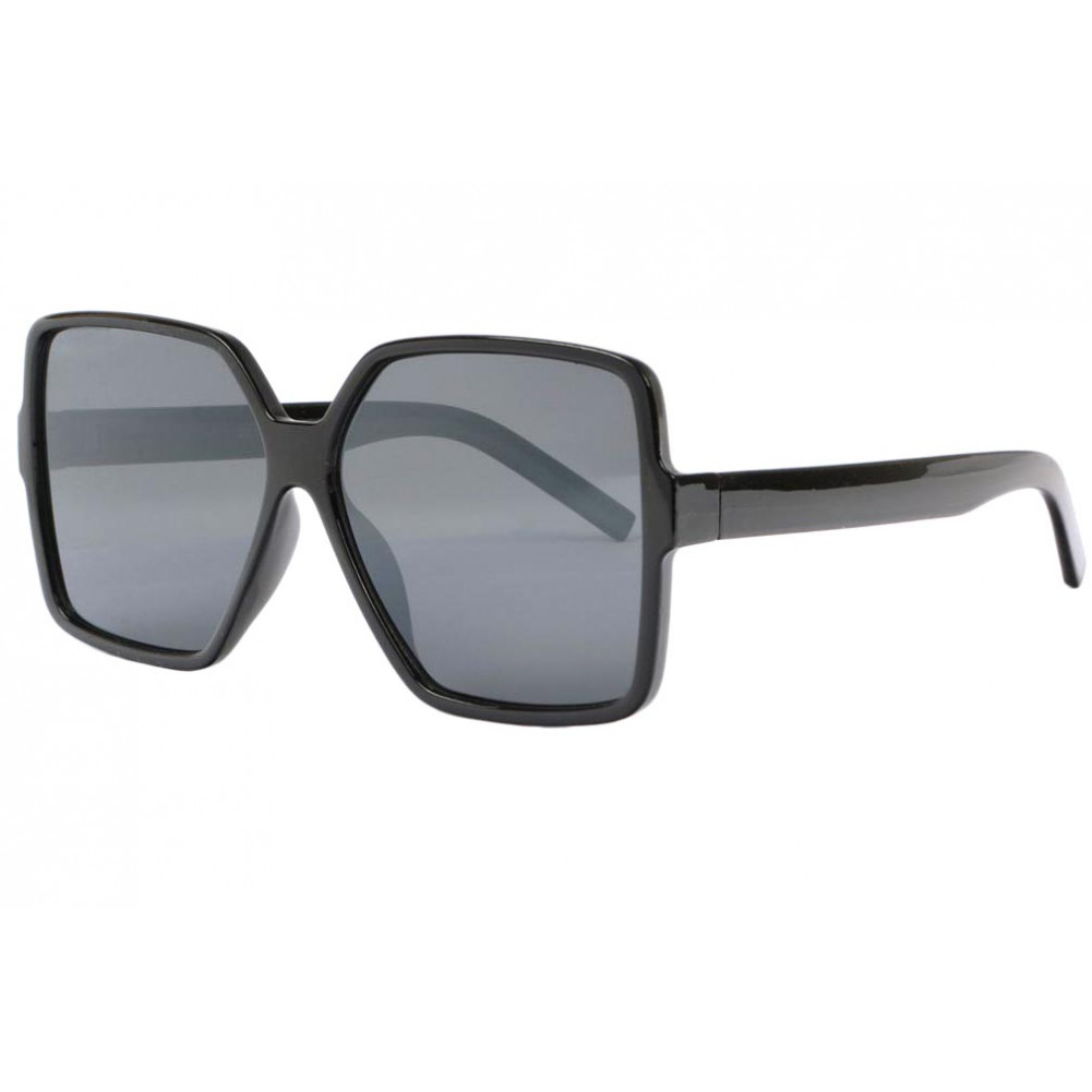 Lunettes soleil rectangles Saky, lunettes de soleil noires livré 48h!