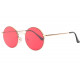 Lunettes de Soleil Ronde Rouges et Dorees tendance Obladi LUNETTES SOLEIL Eye Wear