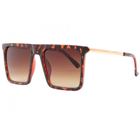 Grandes Lunettes Soleil Marrons Design Fashion Zam LUNETTES SOLEIL Eye Wear