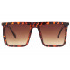 Grandes Lunettes Soleil Marrons Design Fashion Zam LUNETTES SOLEIL Eye Wear