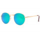 Lunettes de soleil Miroir Bleues Rondes Tendance Folky LUNETTES SOLEIL Eye Wear